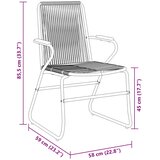  Vrtni set za objed 5 kom. Crna Čelik s prahom premazan | shoptok.hr