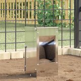 vidaXL Hranilnica za zajce srebrna 12,5 x 12,5 x 25 cm Cinkana jeklena | Shoptok.si