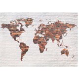  Tapeta - World Map: Brick Wall 200x140 | shoptok.hr