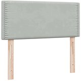 Box Spring krevet s madracem svijetlo sivi 80x210 cm baršun | shoptok.hr