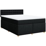  Krevet s oprugama i madracem crni 160x200 cm od tkanine | shoptok.hr