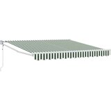 Nadstrešnica Zelena i bijela 350 x 250 cm Poliester i metal | shoptok.hr