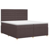  Boxspring krevet s madracem Tamno smeđa 200 x 200 cm Tkanina - Tamno smeđa 200 x 200 cm Dizajn linija | shoptok.hr