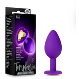 Temptasia S - analni dildo z zlatimi kamni (vijolična) - majhen | Shoptok.si
