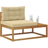 Vanjski krajnji kauč s jastukom Prirodna 115 x 83 x 73 cm - Prirodno i bež Krajnji kauč | shoptok.hr
