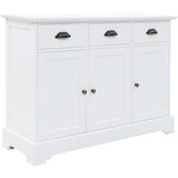 The Living Store Komoda s 3 vrati MDF in borovina 105x35x77,5 cm - Komoda, (21661907) | Shoptok.si