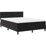  LED Box Spring Krevet s LED trakama Crna 160 x 200 cm Baršun | shoptok.hr