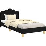  Krevet za djecu s uzglavljem Crna 80 x 200 cm Tkanina | Shoptok.si