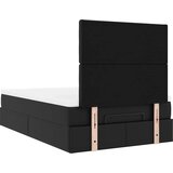 vidaXL Otomanski posteljni okvir z vzmetnico črn 120x200 cm um. usnje | Shoptok.si