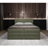 MID.YOU POSTELJA BOXSPRING 180 cm x 200 cm , les, tekstil, leseni material zelena | Shoptok.si