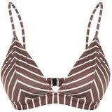 Trendyol Bikini Top - Brown - Striped Cene
