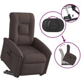  Naslonjač na podizanje tamnosmeđi od tkanine | shoptok.hr