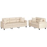 vidaXL 2-dijelni set sofa s jastucima bež od mikrovlakana Cijene