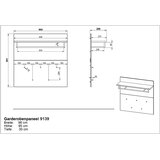 Germania Sivo-bež/u svijetloj prirodnoj boji set za hodnik 96x95x30 cm Cormano – | shoptok.hr