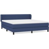  Krevet s oprugama i madracem plavi 160x200 cm od tkanine | shoptok.hr