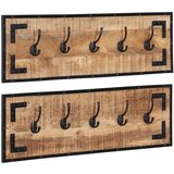  Stalci za kapute 2 kom 80 x 8 x 25 cm masivno grubo drvo manga | shoptok.hr