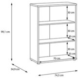 CARRYHOME REGAL 74,5/99,1/34,9 cm peščene barve | Shoptok.si