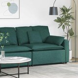  Modularni kauč s naslonom za ruke i jastucima tamnozelene boje 100 cm | shoptok.hr