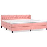 Maison Chic Box spring postelja - Vzmetna postelja z vzmetnico roza 200x200 cm žamet SL21386, (21880711) | Shoptok.si