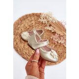 EVENTO Children's ballerina shoes with Velcro fastening with gold decoration Serinde | Shoptok.si