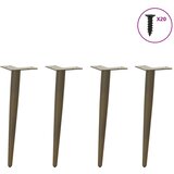  Noge za klub stolić konusnog oblika 4 kom prirodni čelik 30-31 cm čelik | shoptok.hr