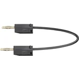 Stäubli Merilni kabel (lamelni vtič 2 mm - lamelni vtič 2 mm) 0.60 m črne barve MultiContact LK205, (20422561)