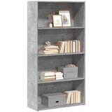  Regal za knjige siva boja betona 80x30x152 cm konstruirano drvo Cijene