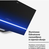 Klarstein Illuminosa kosa kuhinjska napa | Režim usisavanja i recirkulacije | Minimalistički dizajn | 818 m³/h | 90 cm | shoptok.hr