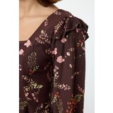 Trendyol Brown Floral A-Line Ruffle 100% Viscose Woven Dress | Eponuda.ba