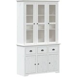  Visoka komoda BODO bijela 115,5x43x200,5 cm od masivne borovine | shoptok.hr