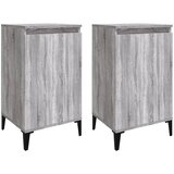 Maison Chic Dvo delni komplet Nočne omarice - Nočne mize siva sonoma 40x35x70 cm inženirski les, (21688306) Cene
