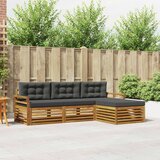  Set vanjskih sofa Prirodna i antracit 254 x 162,5 x 73 cm | shoptok.hr