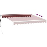 vidaXL Tenda na automatsko uvlačenje bordo 300 x 250 cm | shoptok.hr