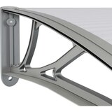 vidaXL Nadstrešek za vrata siv 150x100 cm polikarbonat | Shoptok.si