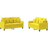  2-dijelni set sofa s jastucima svjetložuti od tkanine | shoptok.hr