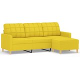  Trosjed s tabureom svjetložuti 180 cm od tkanine | shoptok.hr