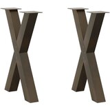 vidaXL noge jedilne mize v obliki črke x 2 kosa 60x(72-73) cm jeklo Cene