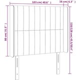  LED uzglavlje tamnoplavo 103x16x118/128 cm baršunasto | shoptok.hr