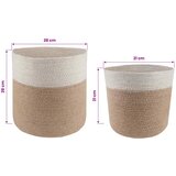  Set saksija za biljke 2 pcs Prirodna i bijela Ø 28 x 28 cm | shoptok.hr