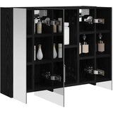  Kupaonski ormar s ogledalom Crni hrast 60 x 14,5 x 50 cm | shoptok.hr