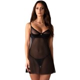 Obsessive - Stelisa Chemise & Thong Black S/M | shoptok.hr