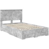  Okvir za krevet s uzglavljem Betonski sivi 120 x 190 cm | shoptok.hr