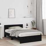  Krevetna konstrukcija s uzglavljem Crni hrast 193 x 125 x 70 cm | shoptok.hr