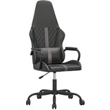 The Living Store Masažni gaming stol sivo in črno umetno usnje - Gaming Stol, (21624998) | Shoptok.si