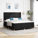  Krevet s opruga kutije s uzglavljem Crna 180 x 200 cm tkanina | shoptok.hr