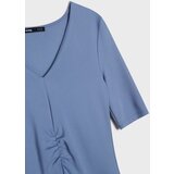 Sinsay Midi haljina s nabiranjem s dodatkom viskoze | shoptok.hr