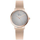 Pierre Ricaud ženski quartz arabic sivi roze zlatni elegantni ručni sat sa roze zlatnim pancir kaišem ( p51078.91r7q ) | ePonuda.com