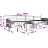  Set vanjskih sofa 5 kom. Prirodna Čvrsto drvo akacije | shoptok.hr