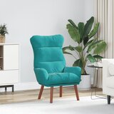 vidaXL Relaxacijska stolica turkizna žamet | Shoptok.si
