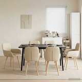  Trpezarijske stolice 6 pcs Tkanina Krem 56,5 x 50 x 87,5 cm Cijene